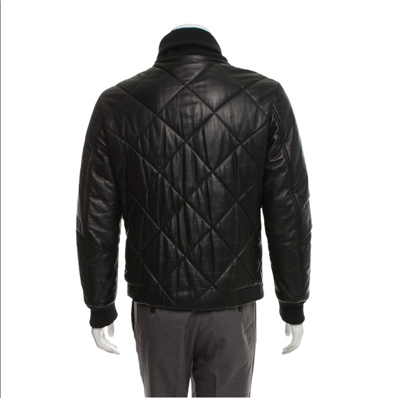 Authentic Kenzo Quilted Leather Bomber Jacket - Picture 4 of 5